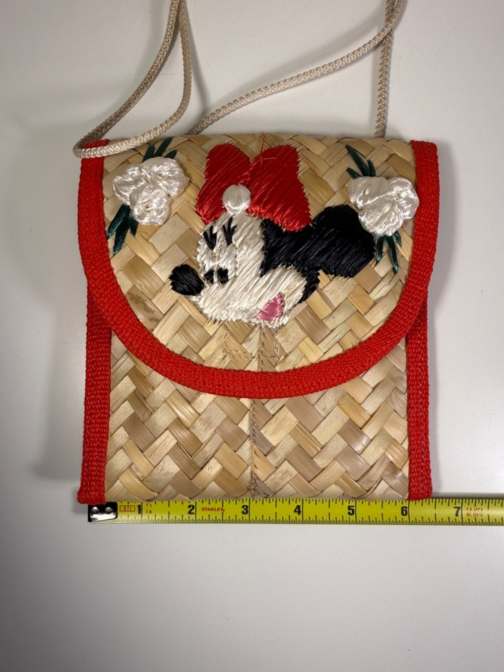Disney Woven Reed Minnie Mouse Purse Bahamas Tropical Souvenir Cute Vacation Bag - Picture 10 of 14